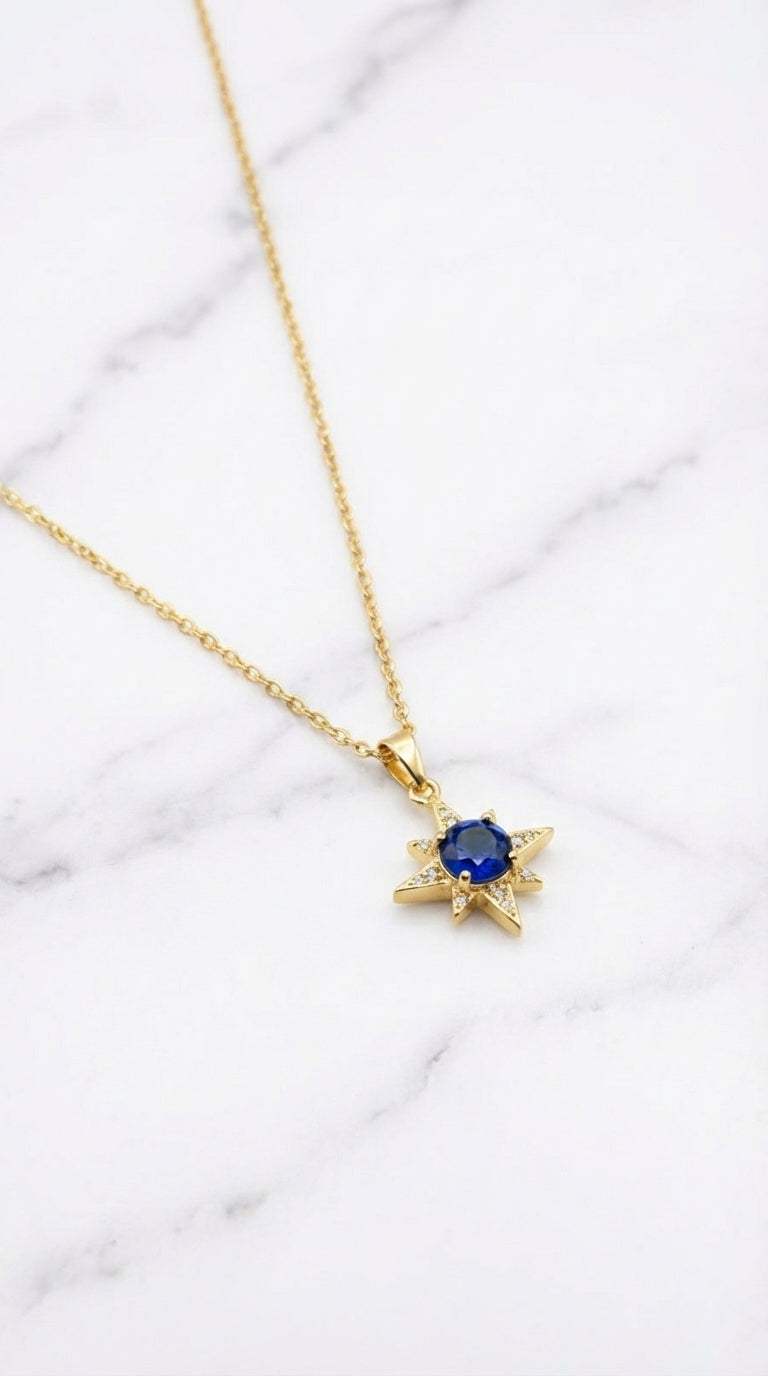 Colgante Piedra azul Elegance